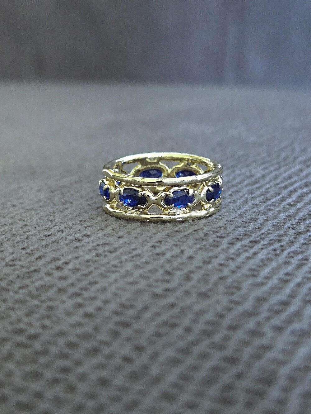 Zeyzey Gold💛 Double✌️ Band with Blue💙 Crystals💎 Ring💍 - NWT
